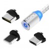 TOPK Magnetic 3 in 1 Micro USB / Type-C / 8 Pin Cable