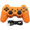 PS3 Gamepad Wireless Bluetooth Dual Vibration Controller with Data Cable