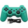 PS3 Gamepad Wireless Bluetooth Dual Vibration Controller with Data Cable