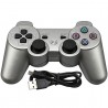 PS3 Gamepad Wireless Bluetooth Dual Vibration Controller with Data Cable