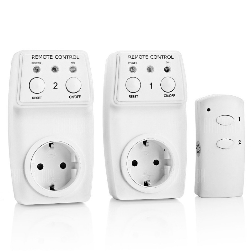 TS - 831 - 2 EU Plug Remote Wireless Controller Socket Set Switch for Lamps Household Appliance ( 2Pcs )