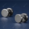 Stainless Steel High Polished Men Dumbbell Stud Earring