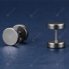 Stainless Steel High Polished Men Dumbbell Stud Earring