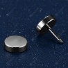 Stainless Steel High Polished Men Dumbbell Stud Earring