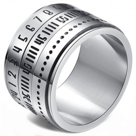 Stylish Titanium Ring of Time Swirling