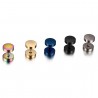 Stainless Steel High Polished Men Dumbbell Stud Earring