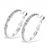 Rhinestone Embellished Hoop Earrings