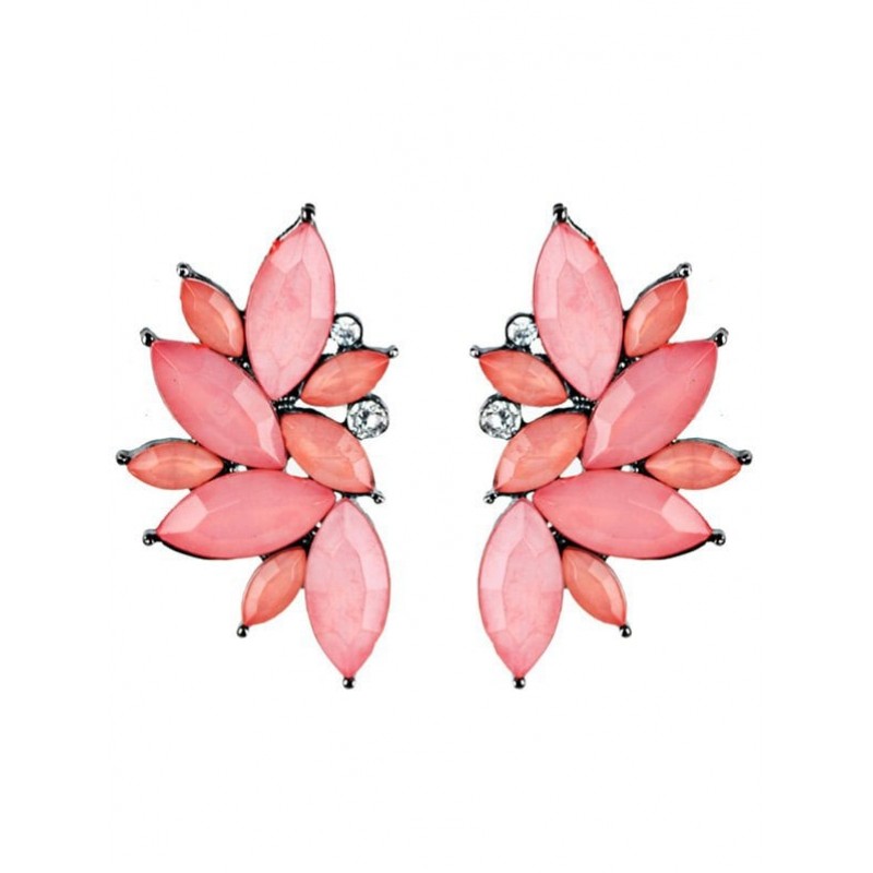 Statement Rhinestone Faux Crystal Earrings