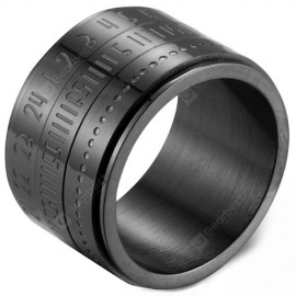 Stylish Titanium Ring of Time Swirling