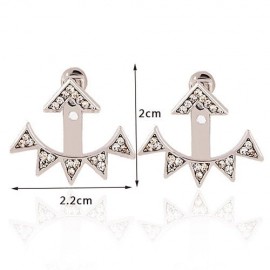 Rhinestoned Triangle Ear Jackets