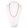 Stylish 24K Plated Gold Color Thick Rope Chain Necklace for Men