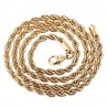 Stylish 24K Plated Gold Color Thick Rope Chain Necklace for Men