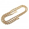 Stylish 24K Plated Gold Color Thick Rope Chain Necklace for Men