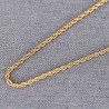 Stylish 24K Plated Gold Color Thick Rope Chain Necklace for Men