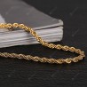 Stylish 24K Plated Gold Color Thick Rope Chain Necklace for Men