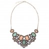 Water Drop Geometric Faux Gem  Necklace