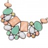 Water Drop Geometric Faux Gem  Necklace