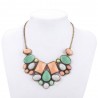 Water Drop Geometric Faux Gem  Necklace