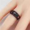 Women Men Punk Skull Jewelry Ring Charm White Red Blue Green Cubic Zirconia Ring