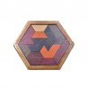 Wooden Hexagon Puzzle Geometric Drawing Board