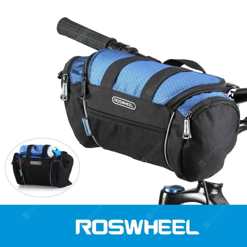 Roswheel Multi-use 5L Bicycle Handlebar Bag Sling Pack Bike Front Tube Pocket for Camping Hiking Cycling