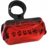 Waterproof 5 LED Lamp Bike Front Head Light Rear Safety Flashlight Set