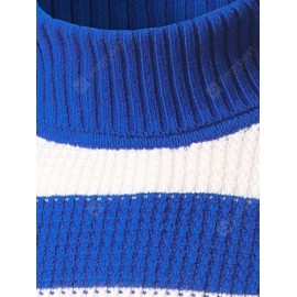 Slim Fit Roll Neck Striped Sweater