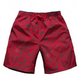 Straight Leg Drawstring Floral Board Shorts