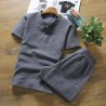 Summer Wear Men's Fashion Short Sleeved Cotton Shirts with Pants