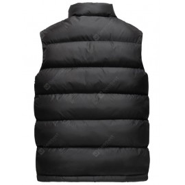 Zipper Pocket Embroidery Quilted Vest