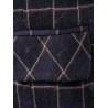 Plaid Double Breasted Men Casual Vest Waistcoat