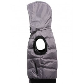 Zip Up Detachable Hood Padded Vest