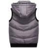 Zip Up Detachable Hood Padded Vest