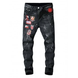 Stylish Embroidered Design Jeans for Men