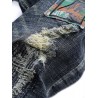 Retro Zipped Patch Jeans for Men