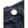 Retro Zipped Patch Jeans for Men