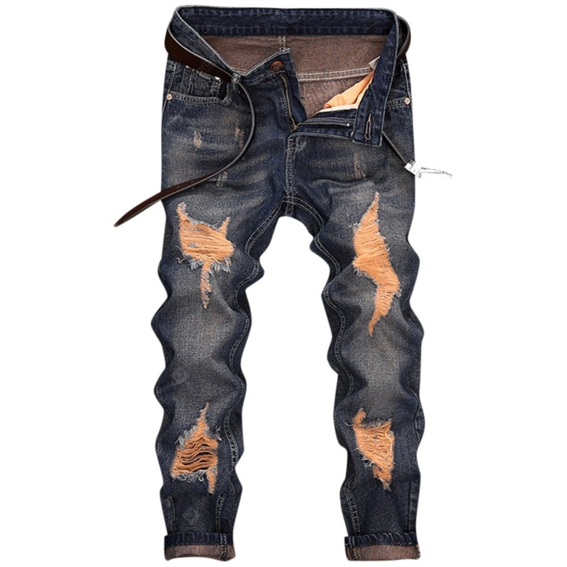 Ripped Design Cuffed Nine Minutes of Jeans