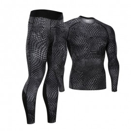 Snake Skin Baselayer Tights for Men Pants Shirts Fitness Running Cool Dry Tops