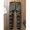 Zipper Fly Panel Design Pockets Cargo Jeans