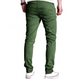 Zipper Fly Basic Straight Leg Pants