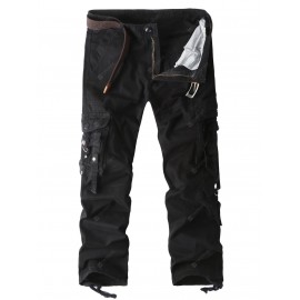 Straight Leg Pockets Cargo Pants