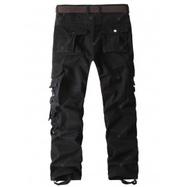 Straight Leg Pockets Cargo Pants