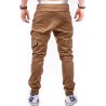 Side Pockets Tether Elastic Belt Casual Beam Pants for Men