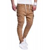 Solid Color Pleated Harem Casual Pants for Men