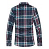 Plaid Turn-down Collar Long Sleeve Shirt