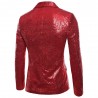 Performance Wear One Button Pockets Sequin Blazer