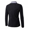 Stand Collar Long Sleeve Button Pocket Men Suit