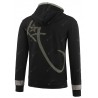 Zip Up Kangaroo Pocket Printed Hoodie