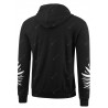 Zip Up Wings Print Plus Size Hoodie