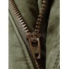 Zipper Fly Plus Size Pockets Flocking Cargo Pants